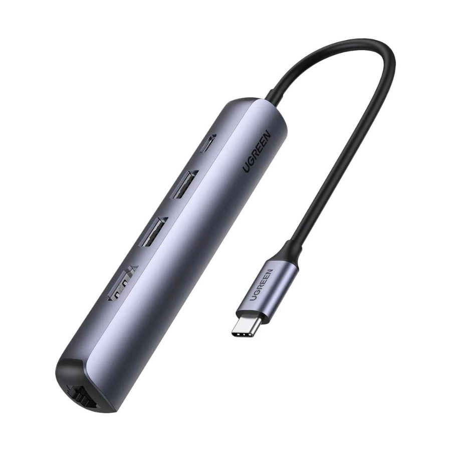 UGREEN CM418 (10919) USB-C TO 2*USB 3.0 + HDMI + RJ45 ETHERNET ADAPTER + PD