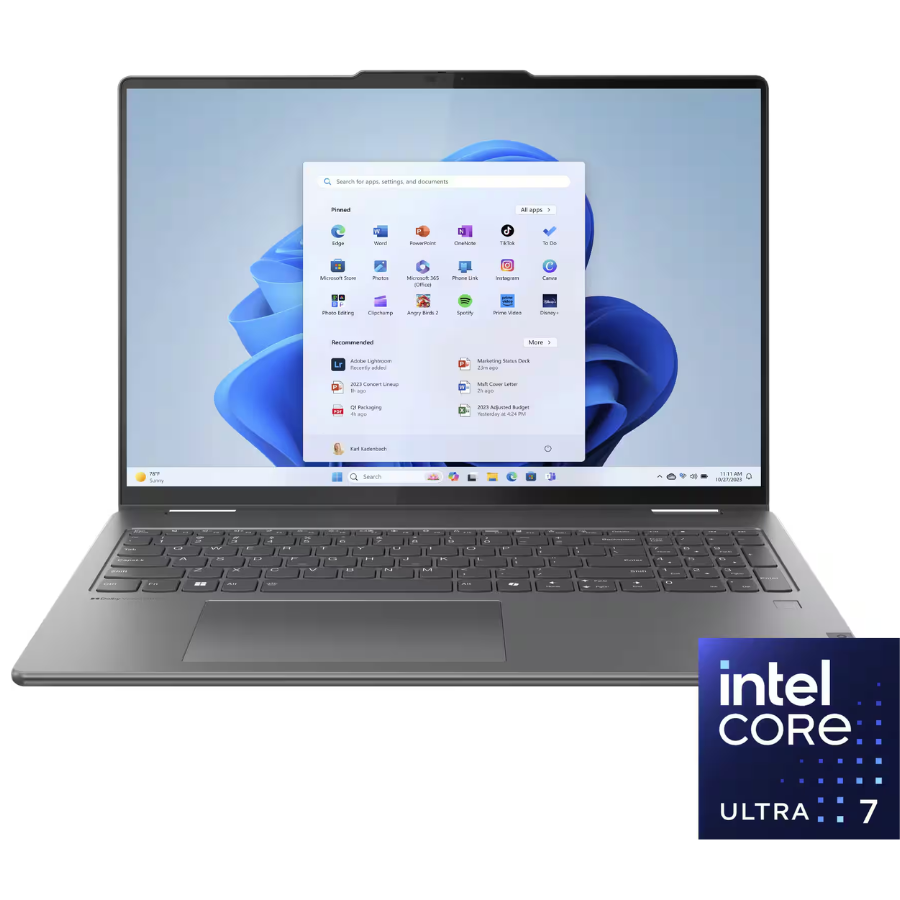 LENOVO YOGA 7I ULTRA 7-155U, 16GB RAM, 1TB SSD, 16 INCH FHD IPS, 2K X360, TOUCH , WIN 11, STORM GREY LAPTOP